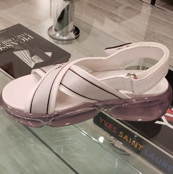 EUC - Prada white and clear casual platform sandals - Picture 10 of 14